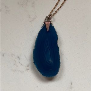 Artisan Marine Blue agate necklace 🌊 handmade